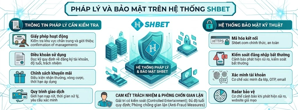 Pháp Lý Và Bảo Mật Trên Hệ Thống SHBET